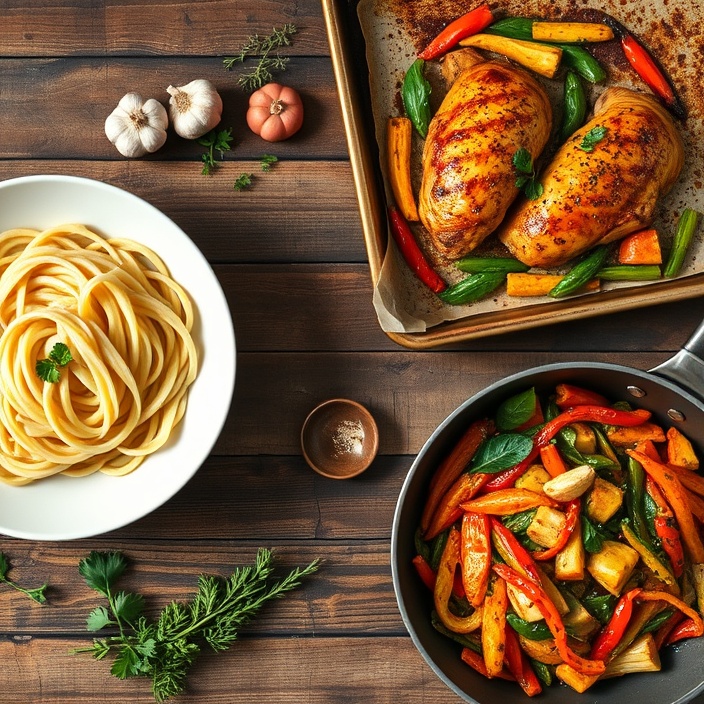 Looking for quick and easy recipes? Try these 3 delicious dishes: garlic butter pasta, honey garlic chicken, and a 15-minute veggie stir-fry. Perfect for busy weeks!